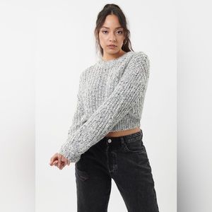 Garage speckled bubble sleeve sweater